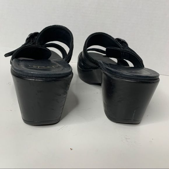 🚫🚫🚫🚫🚫Dansko Jessie Black Lizard Leather Double Banded Sandal size 39 - Picture 5 of 8